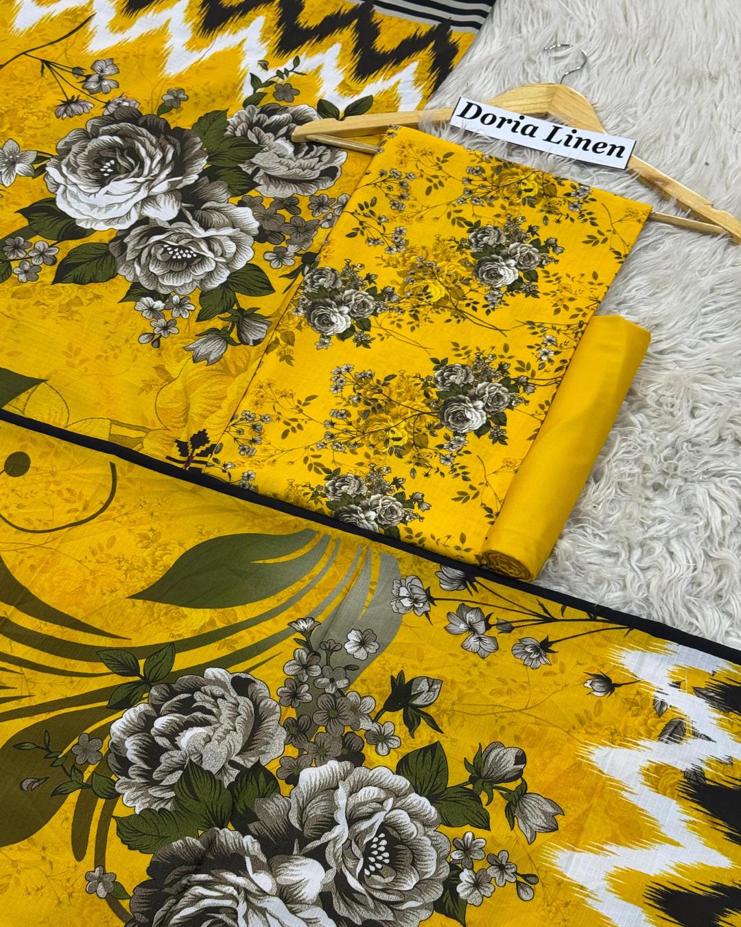 DORIA LINEN Digital Print 3pc Design D02