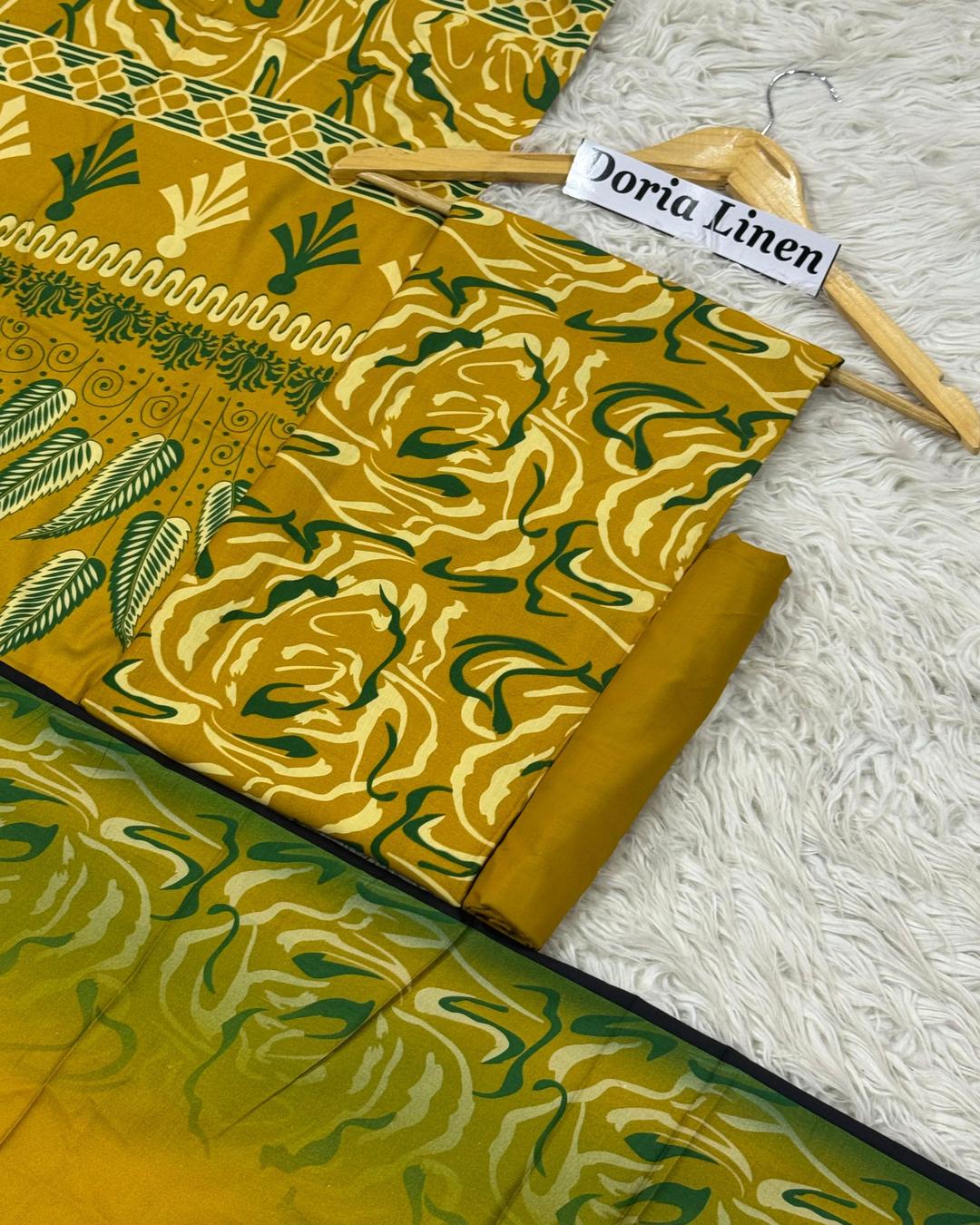 DORIA LINEN Digital Print 3pc Design D19