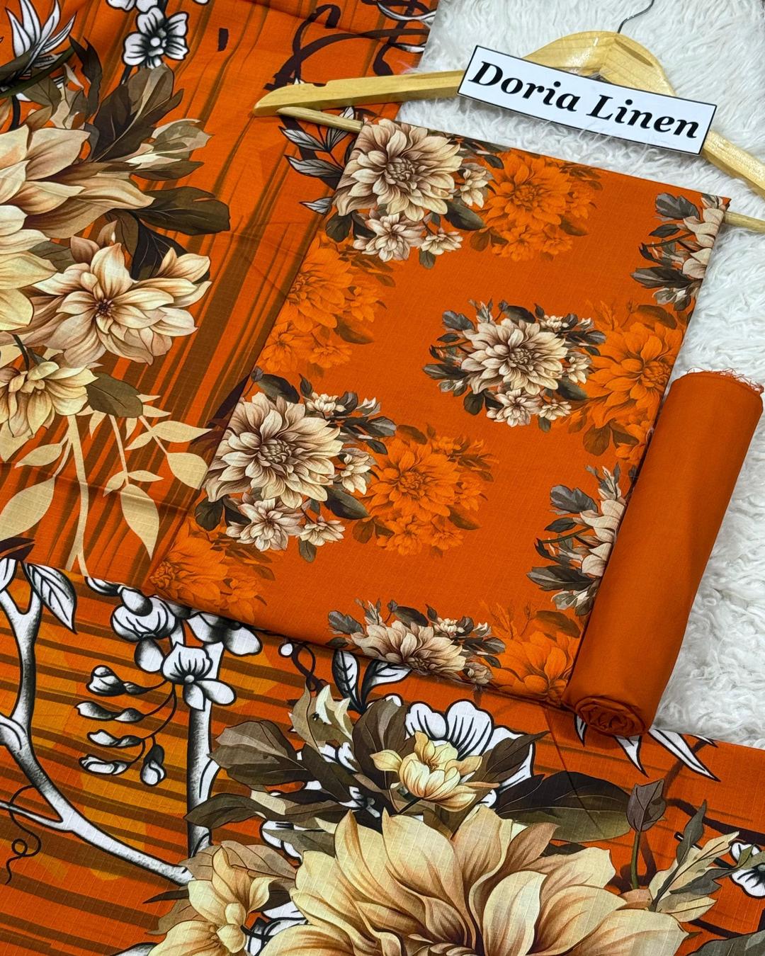 DORIA LINEN Digital Print 3pc Design D29