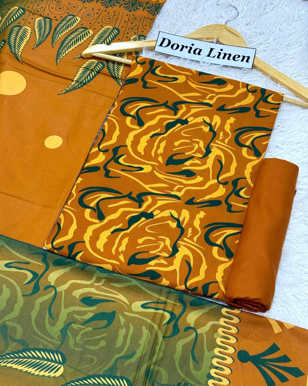 DORIA LINEN Digital Print 3pc Design D30