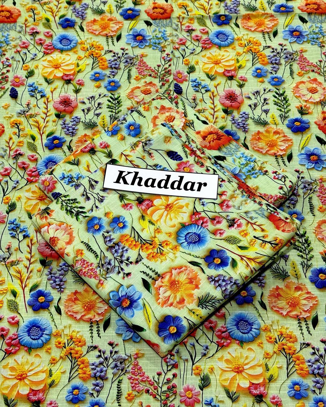 KHADDAR All Over Digital Print 2pc Design D064