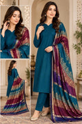 Dhanak Wool 3Pc With Brosha Shawl-Znic