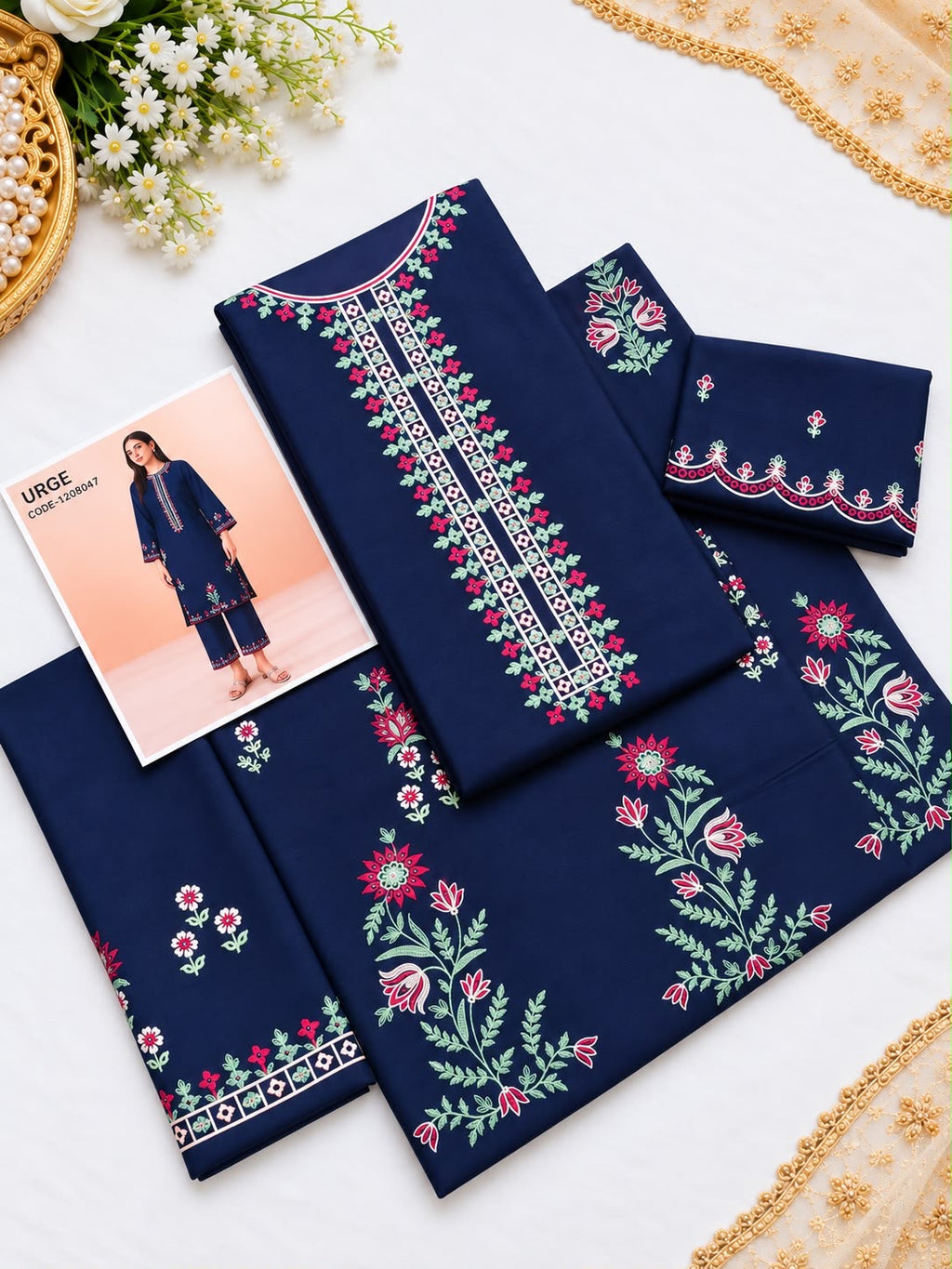 Urge Dhanak 2pc Blue D-1208047