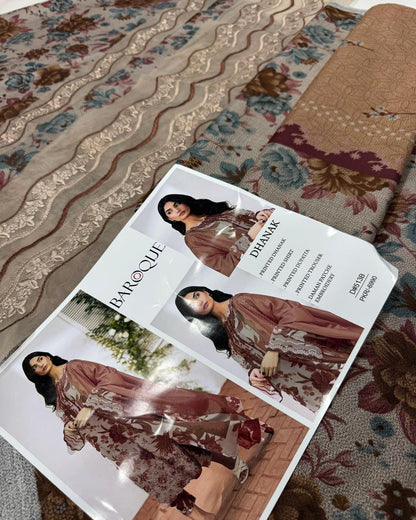 DHANAK Digital Print 3pc With Patches Design 02