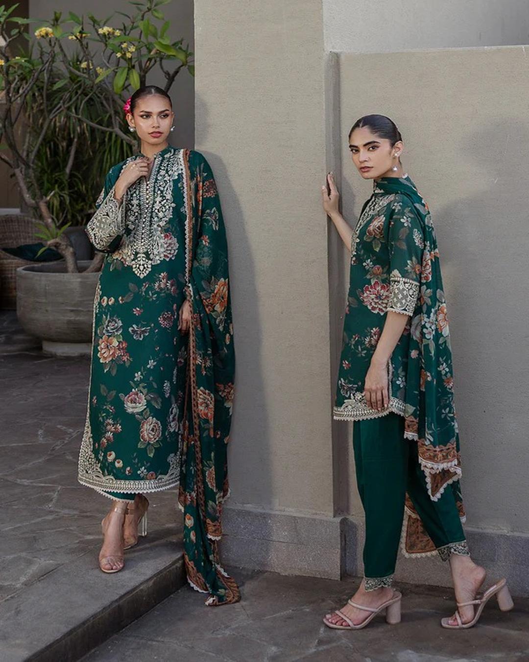 DHANAK Digital Print 3pc With Patches Design 04