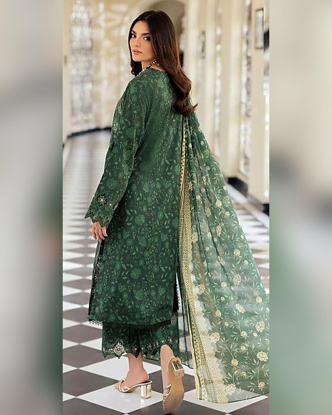 DHANAK Digital Print 3pc With Patches Design 07