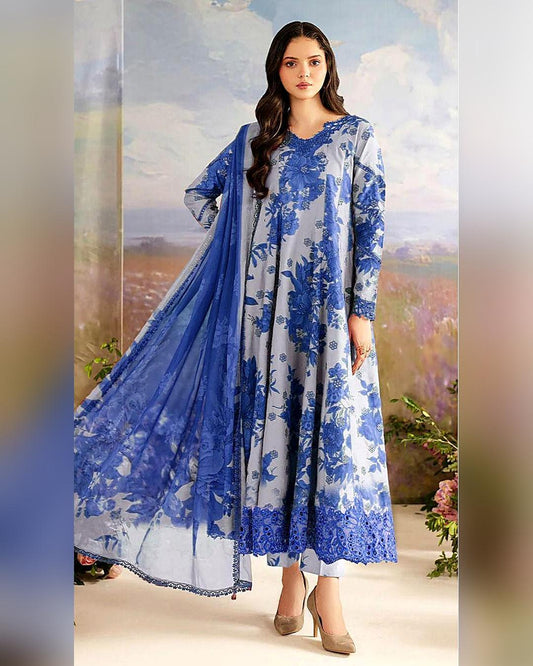 DHANAK Digital Print 3pc With Patches Design 08