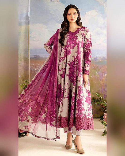 DHANAK Digital Print 3pc With Patches Design 09