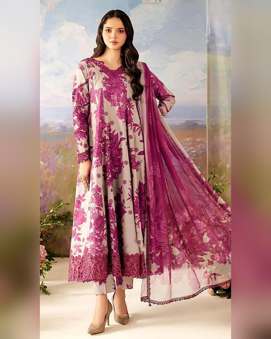 DHANAK Digital Print 3pc With Patches Design 09