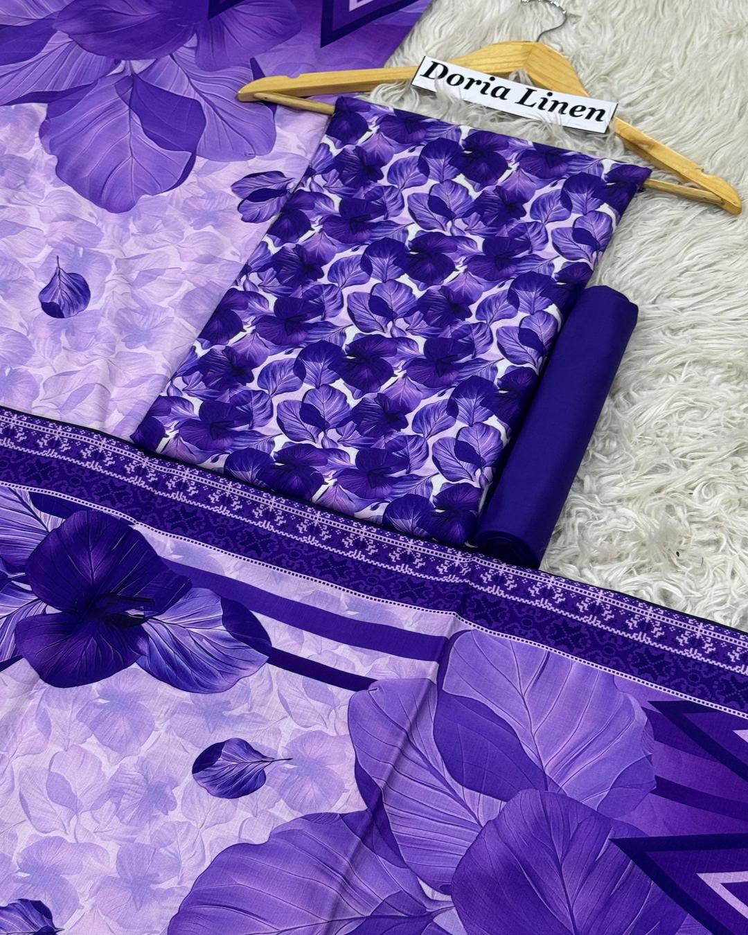 DORIA LINEN Digital Print 3pc Design D03