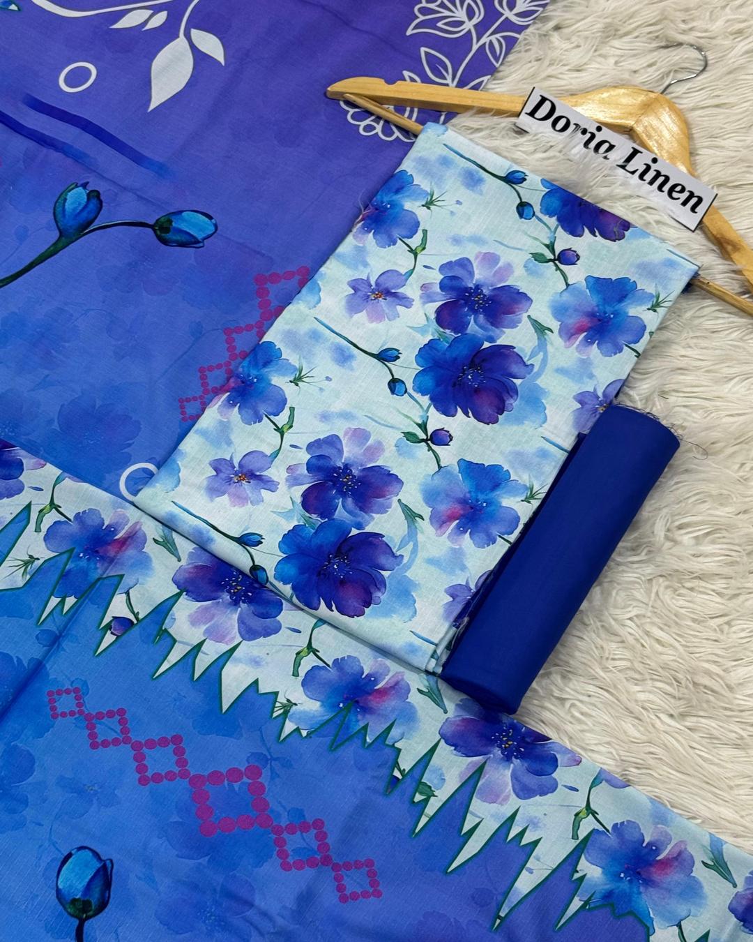 DORIA LINEN Digital Print 3pc Design D13