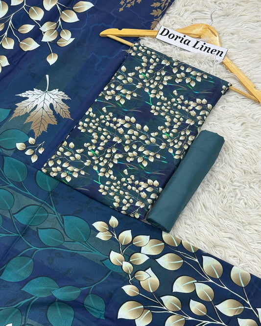 DORIA LINEN Digital Print 3pc Design D16