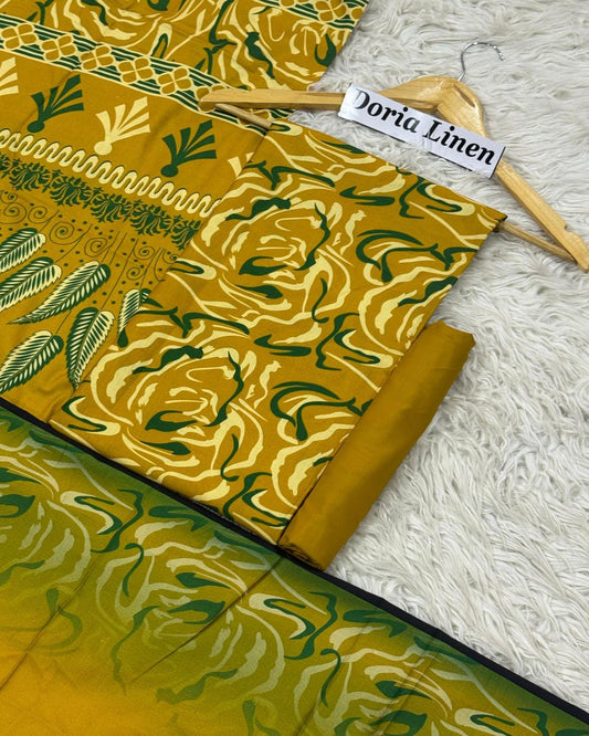 DORIA LINEN Digital Print 3pc Design D19