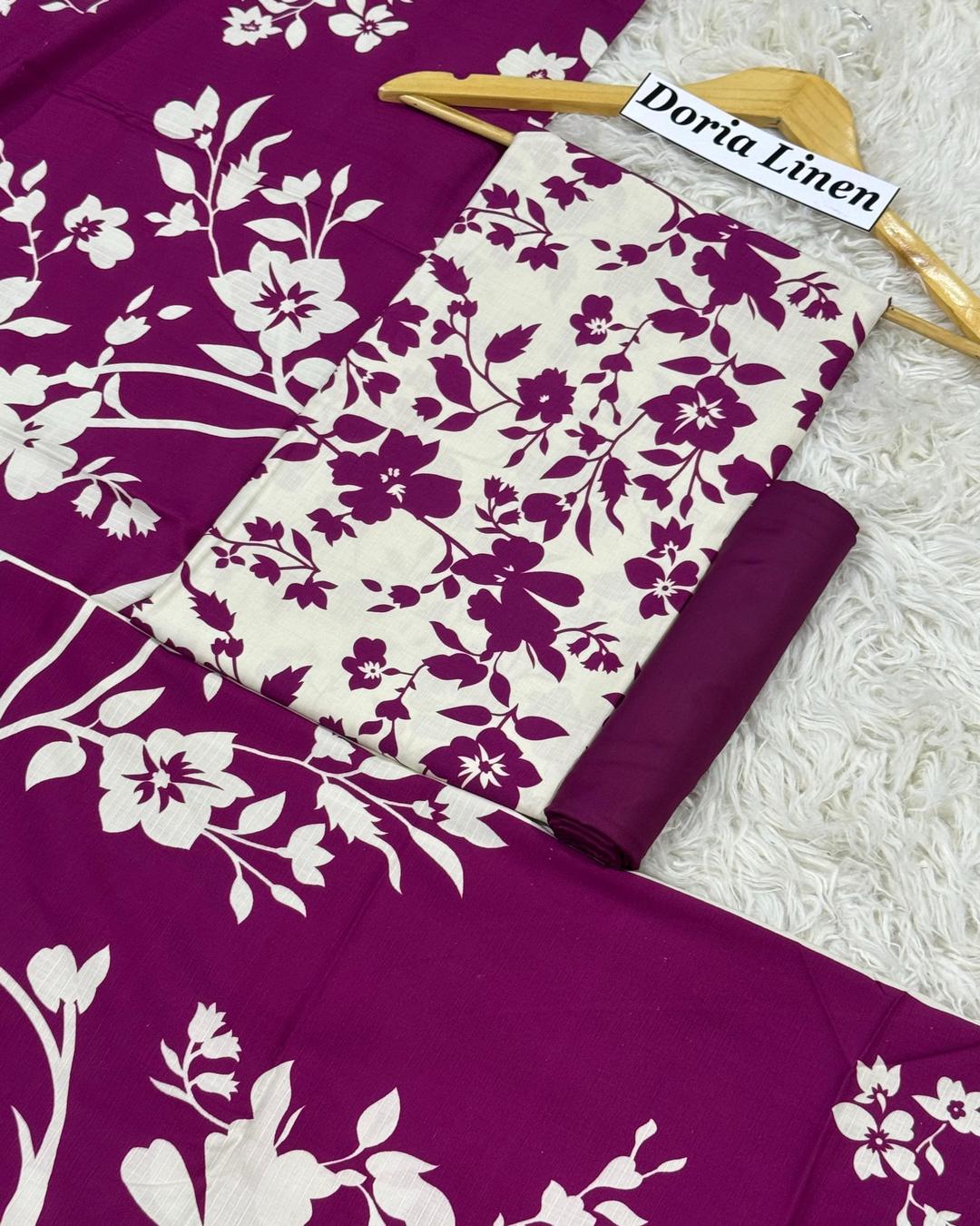 DORIA LINEN Digital Print 3pc Design D21