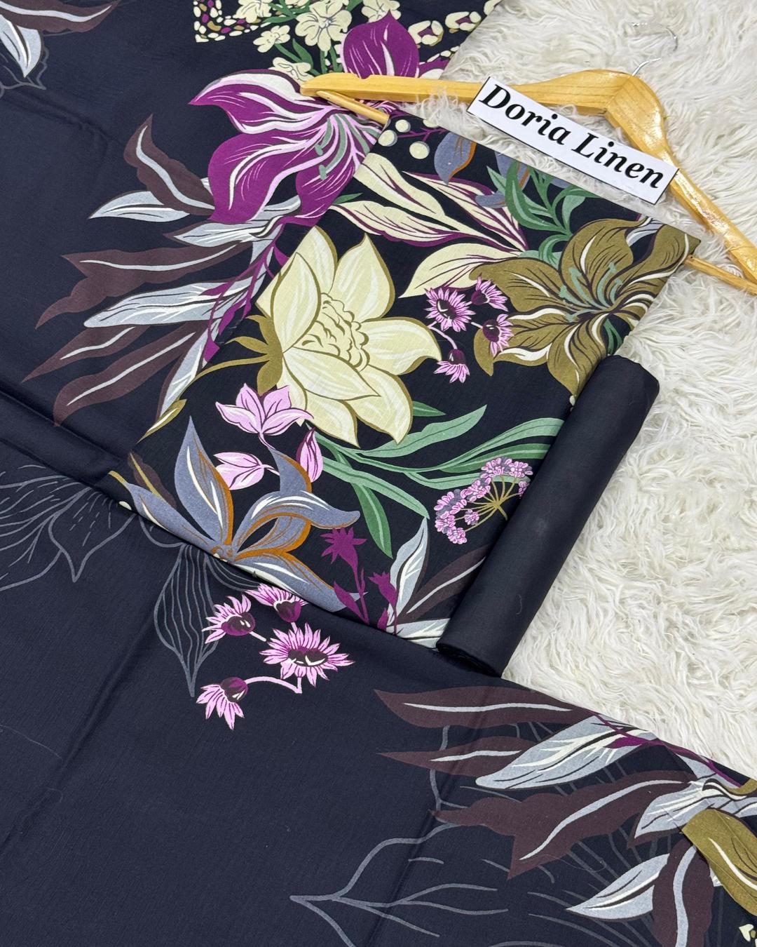 DORIA LINEN Digital Print 3pc Design D22