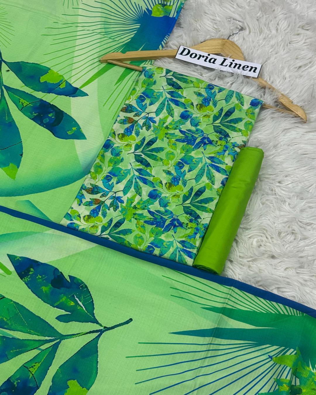 DORIA LINEN Digital Print 3pc Design D26