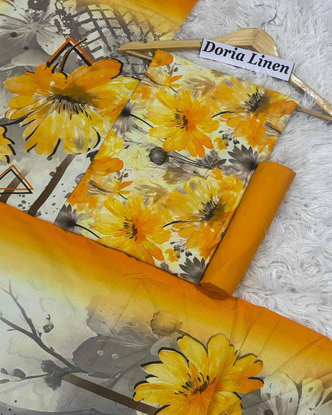DORIA LINEN Digital Print 3pc Design D31
