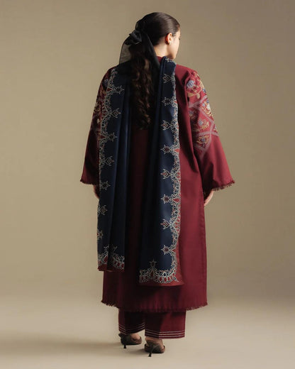 Dhanak 3PC Heavy Embroidered Design D002