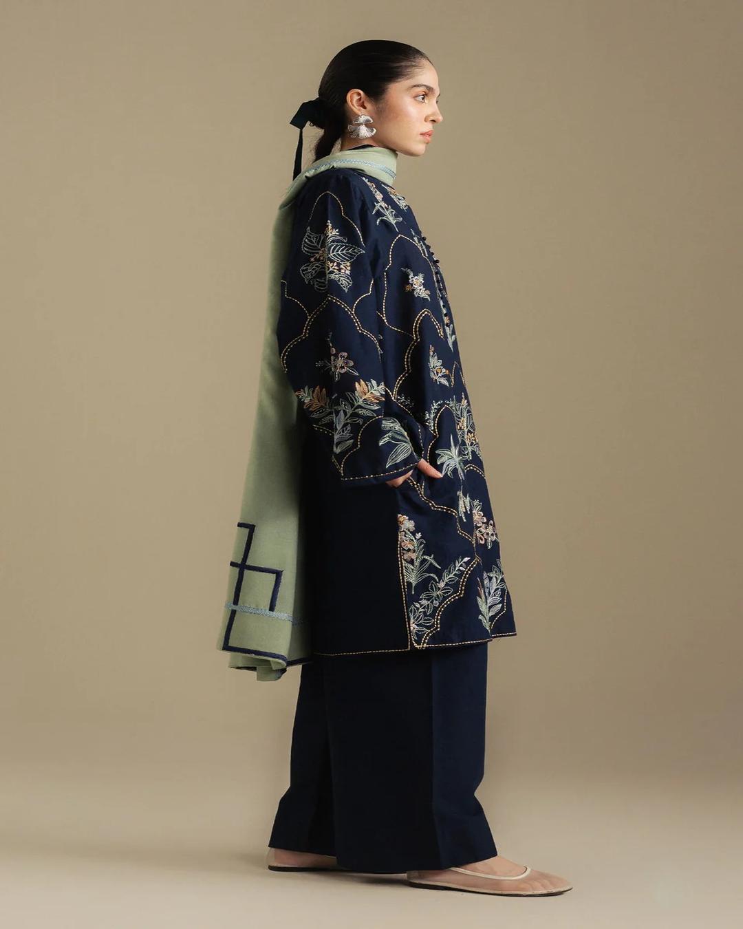 Dhanak 3PC Heavy Embroidered Design D003