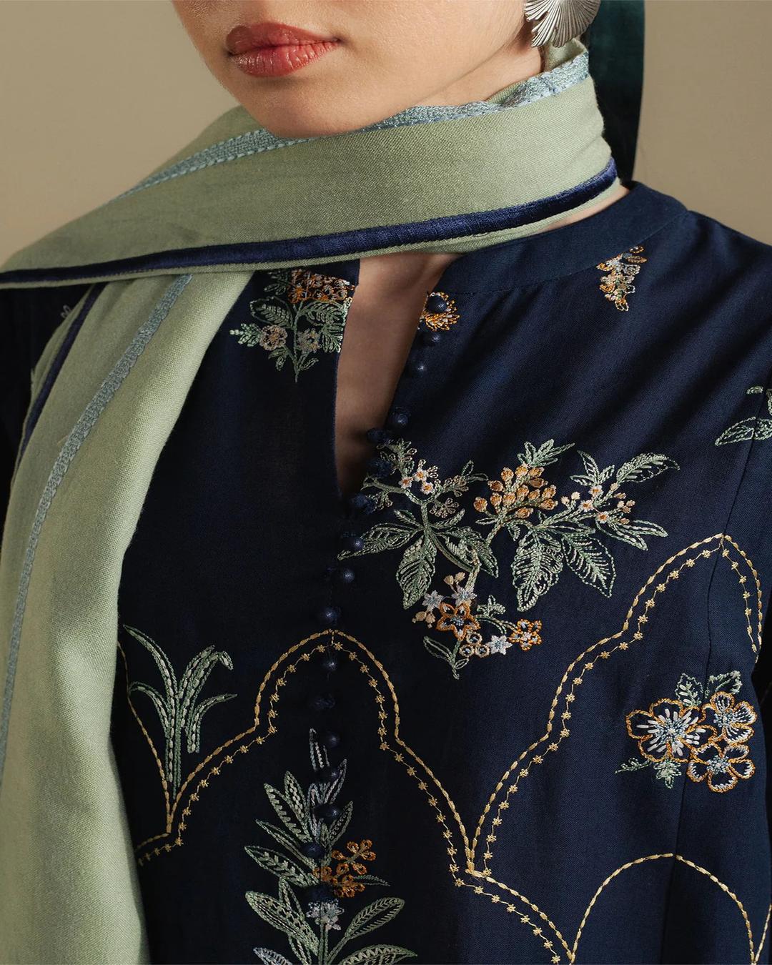 Dhanak 3PC Heavy Embroidered Design D003