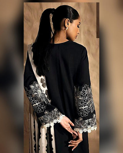 Dhanak 3PC Heavy Embroidered Design D004