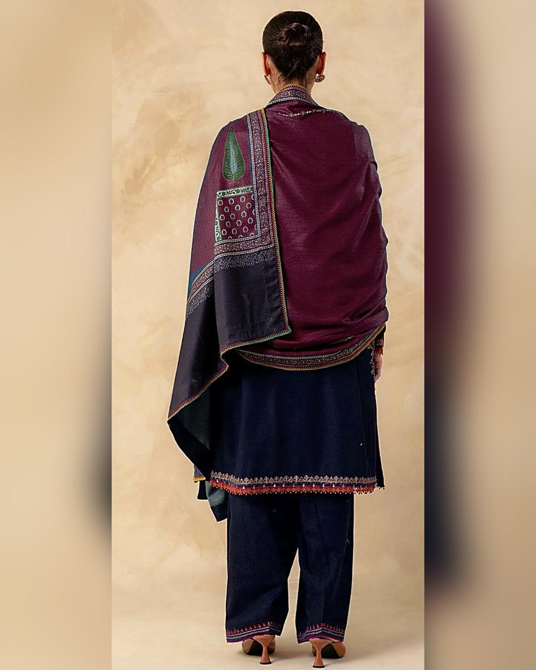 Dhanak 3PC Heavy Embroidered Design D013