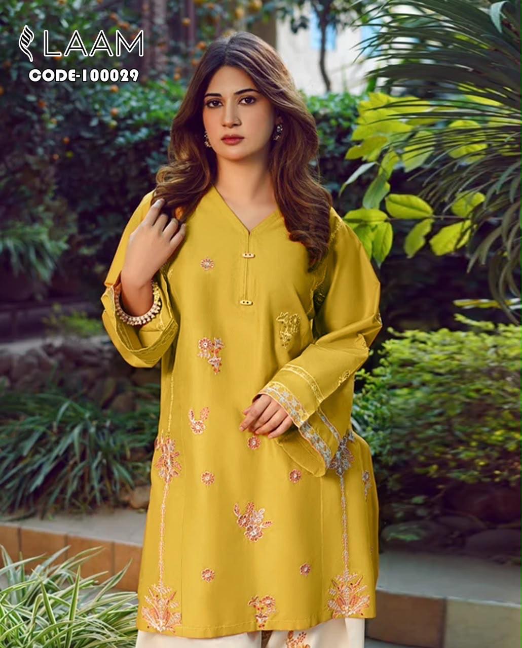 Laam Dhanak 2pc Mustard D-29