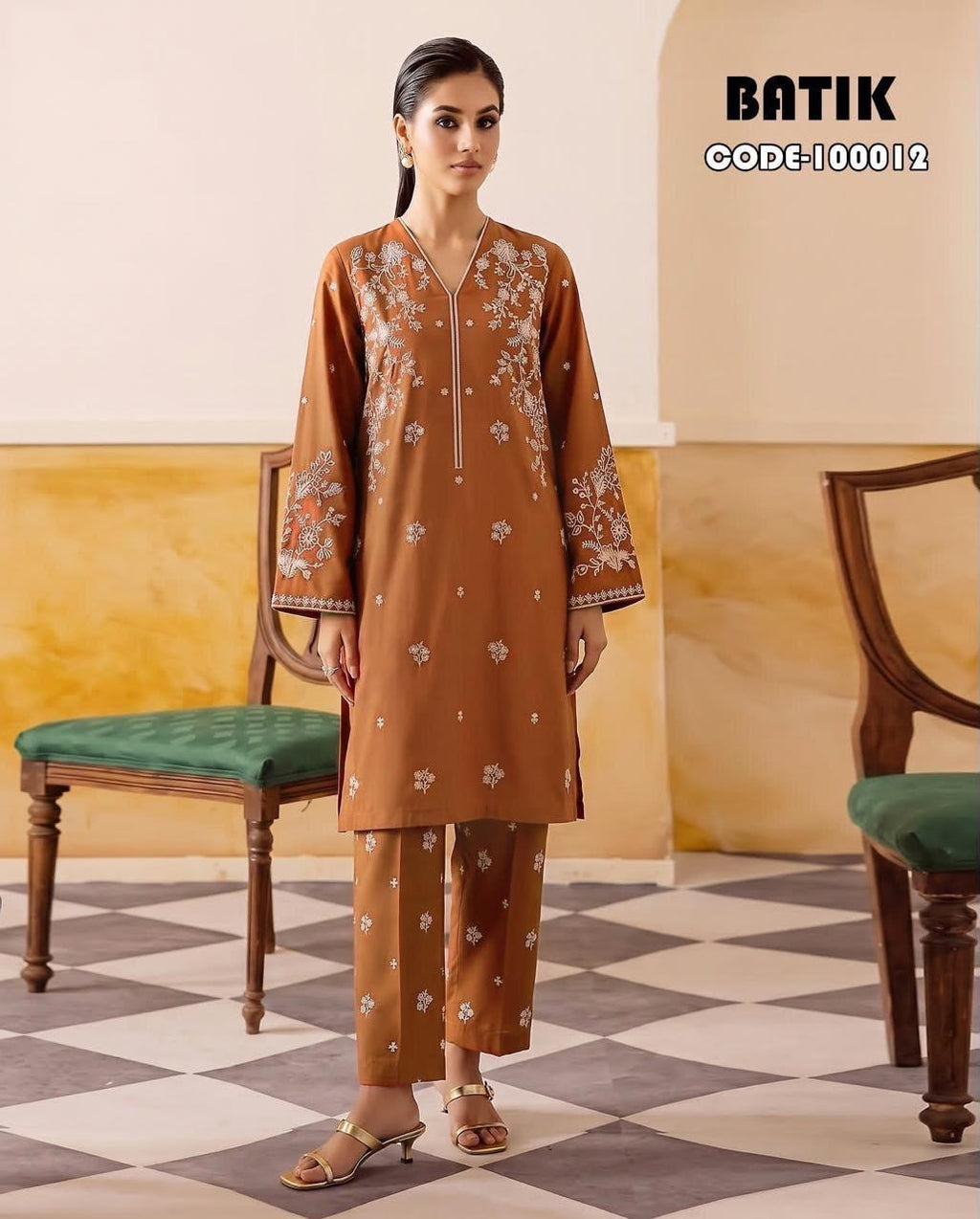 Batik Dhanak 2pc Rust D-12