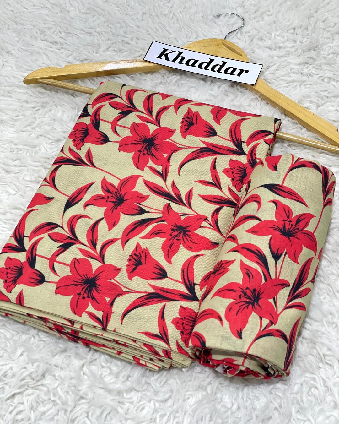KHADDAR All Over Digital Print 2pc Design D003