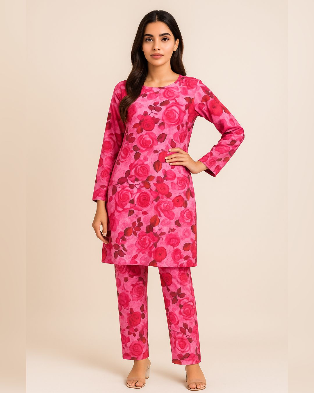 KHADDAR All Over Digital Print 2pc Design D004