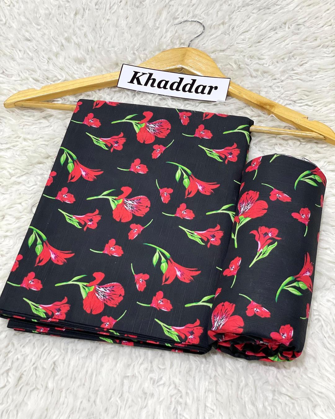 KHADDAR All Over Digital Print 2pc Design D018