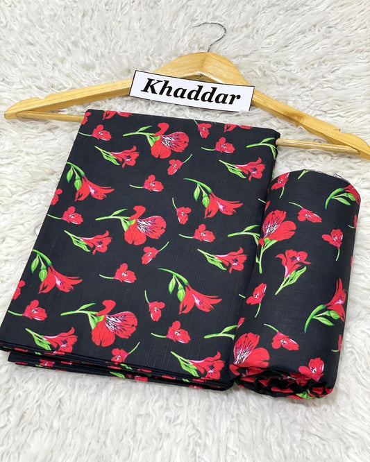 KHADDAR All Over Digital Print 2pc Design D018