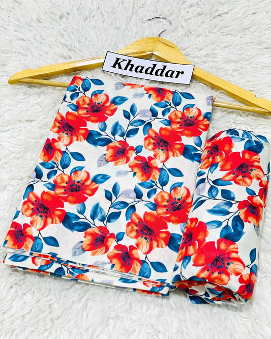 KHADDAR All Over Digital Print 2pc Design D028