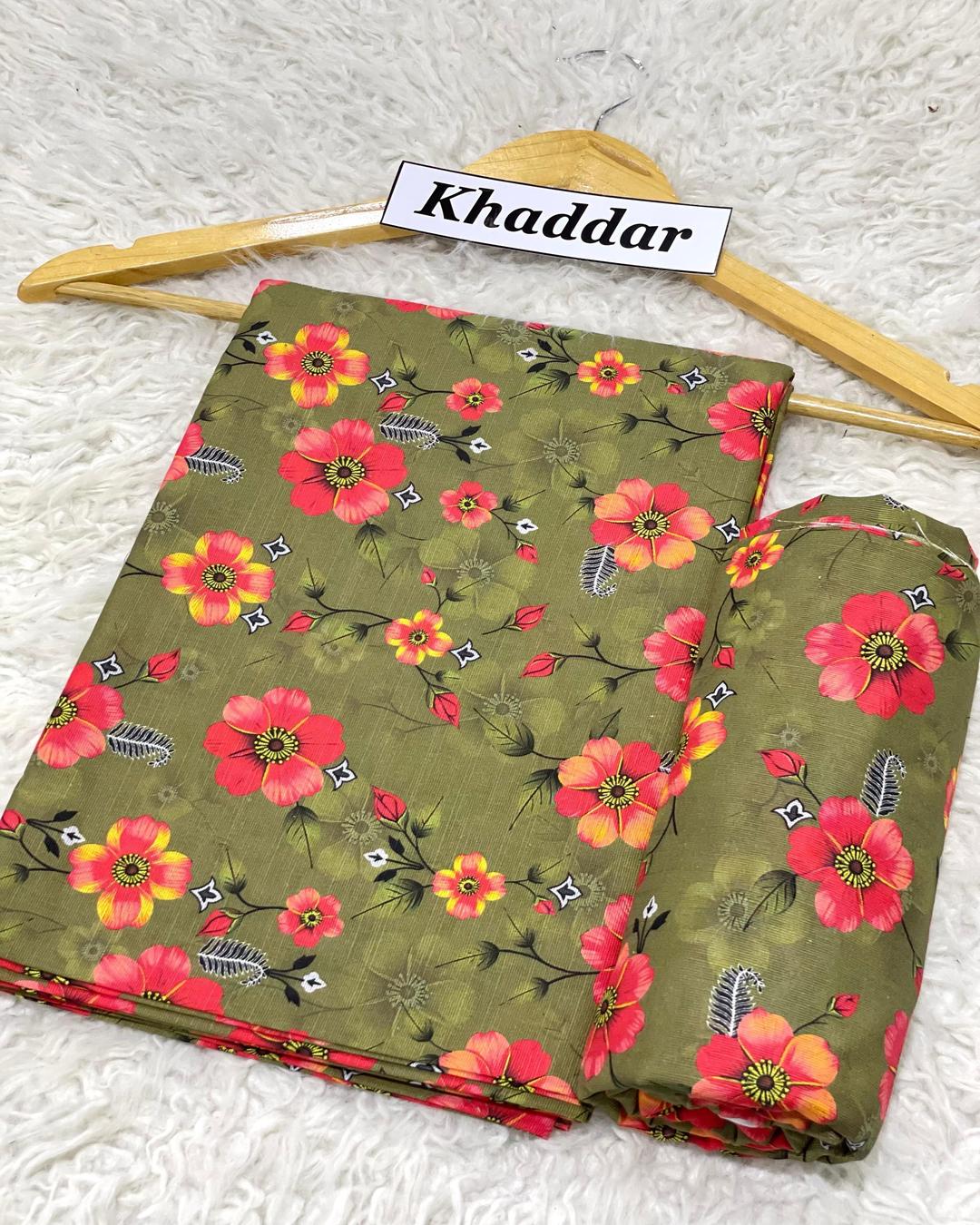 KHADDAR All Over Digital Print 2pc Design D049