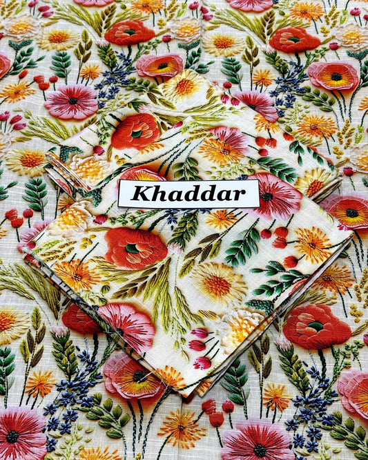 KHADDAR All Over Digital Print 2pc Design D059