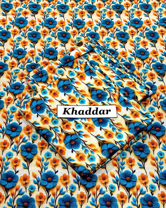 KHADDAR All Over Digital Print 2pc Design D067