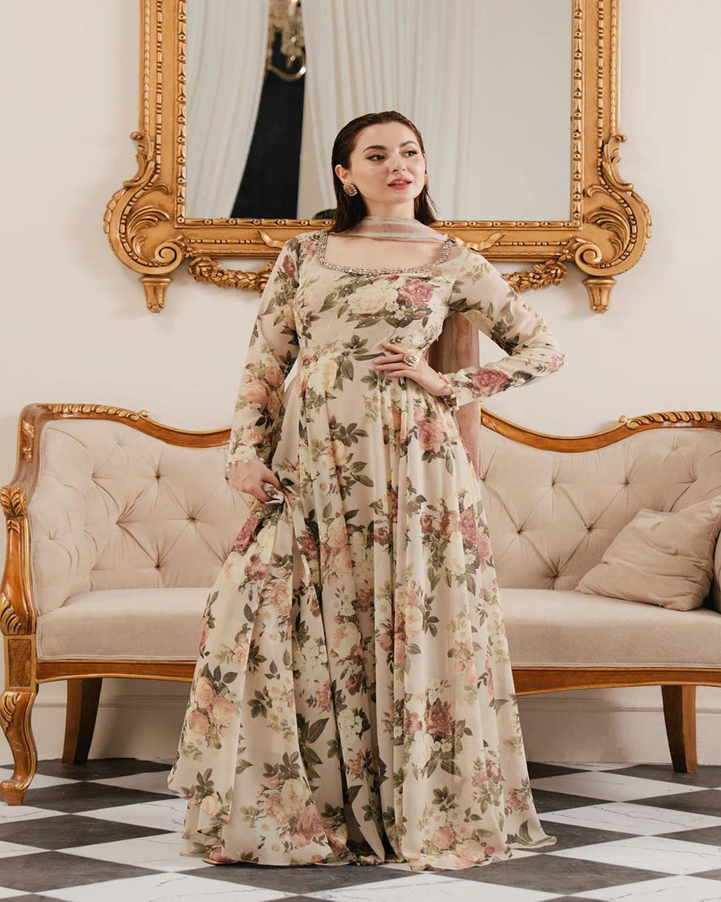 KHADDAR Digital Print 3pc With Patches Design D02