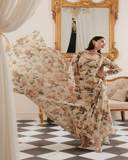 KHADDAR Digital Print 3pc With Patches Design D02