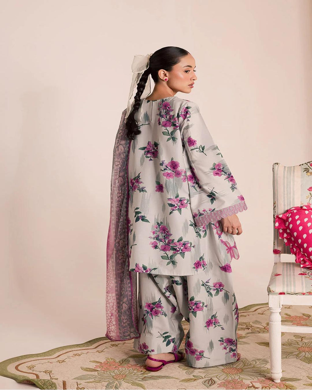 KHADDAR Digital Print 3pc With Patches Design D05
