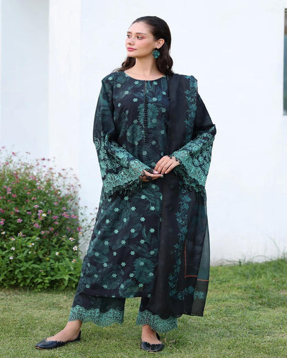 KHADDAR Digital Print 3pc With Patches Design D07