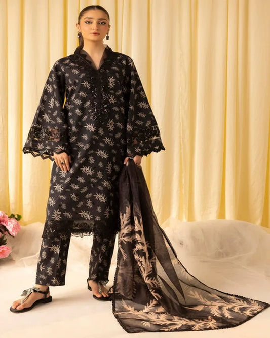 KHADDAR Digital Print 3pc With Patches Design D08