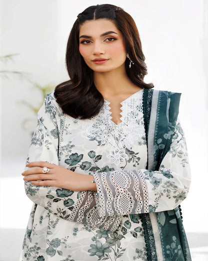 KHADDAR Digital Print 3pc With Patches Design D09