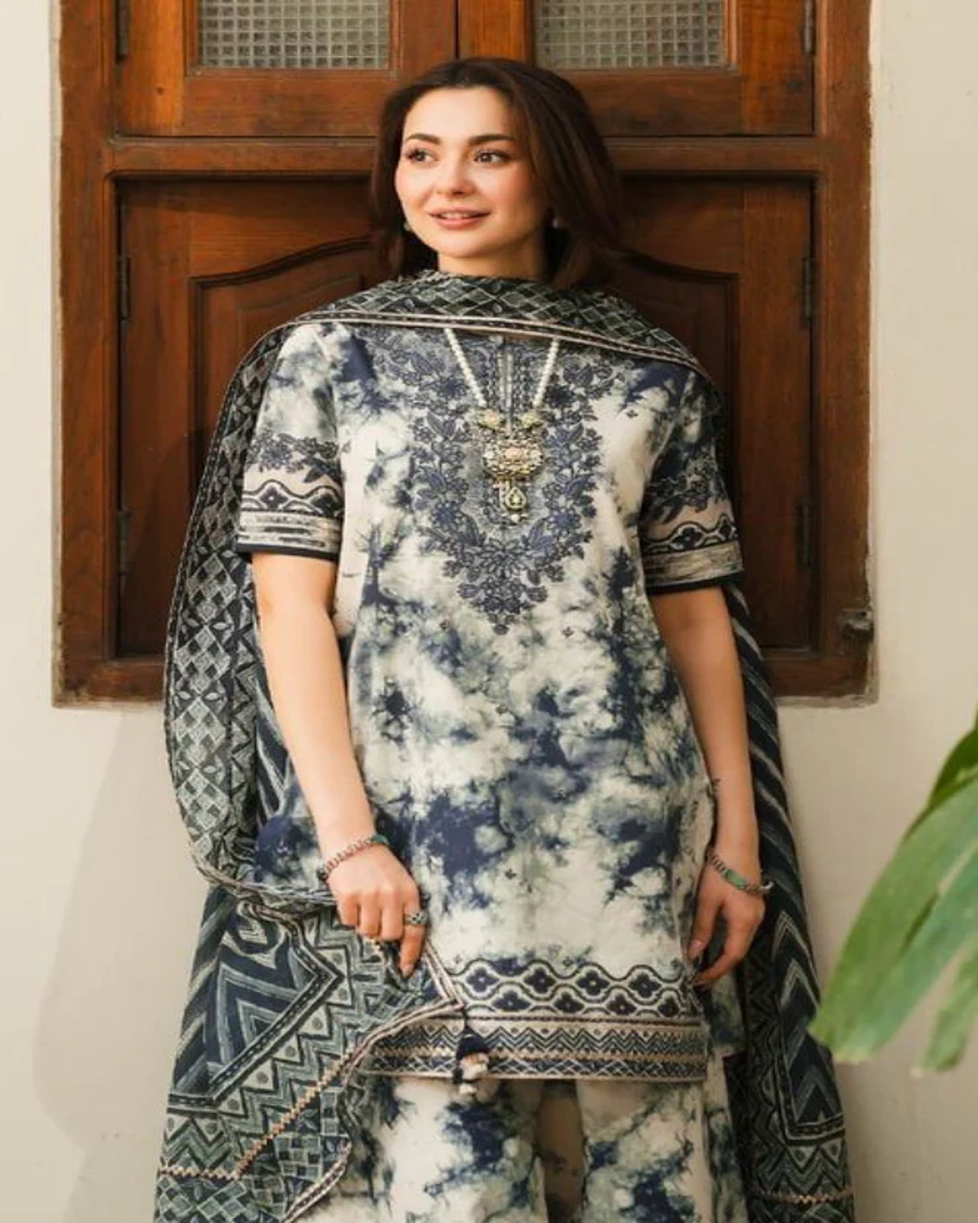 KHADDAR Digital Print 3pc With Patches Design D13