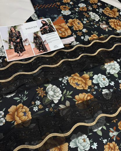 KHADDAR Digital Print 3pc With Patches Design D17