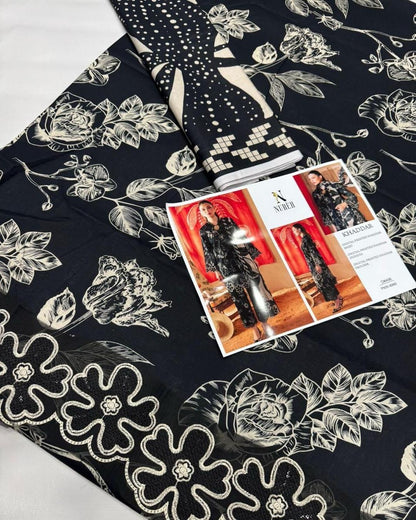 KHADDAR Digital Print 3pc With Patches Design D25