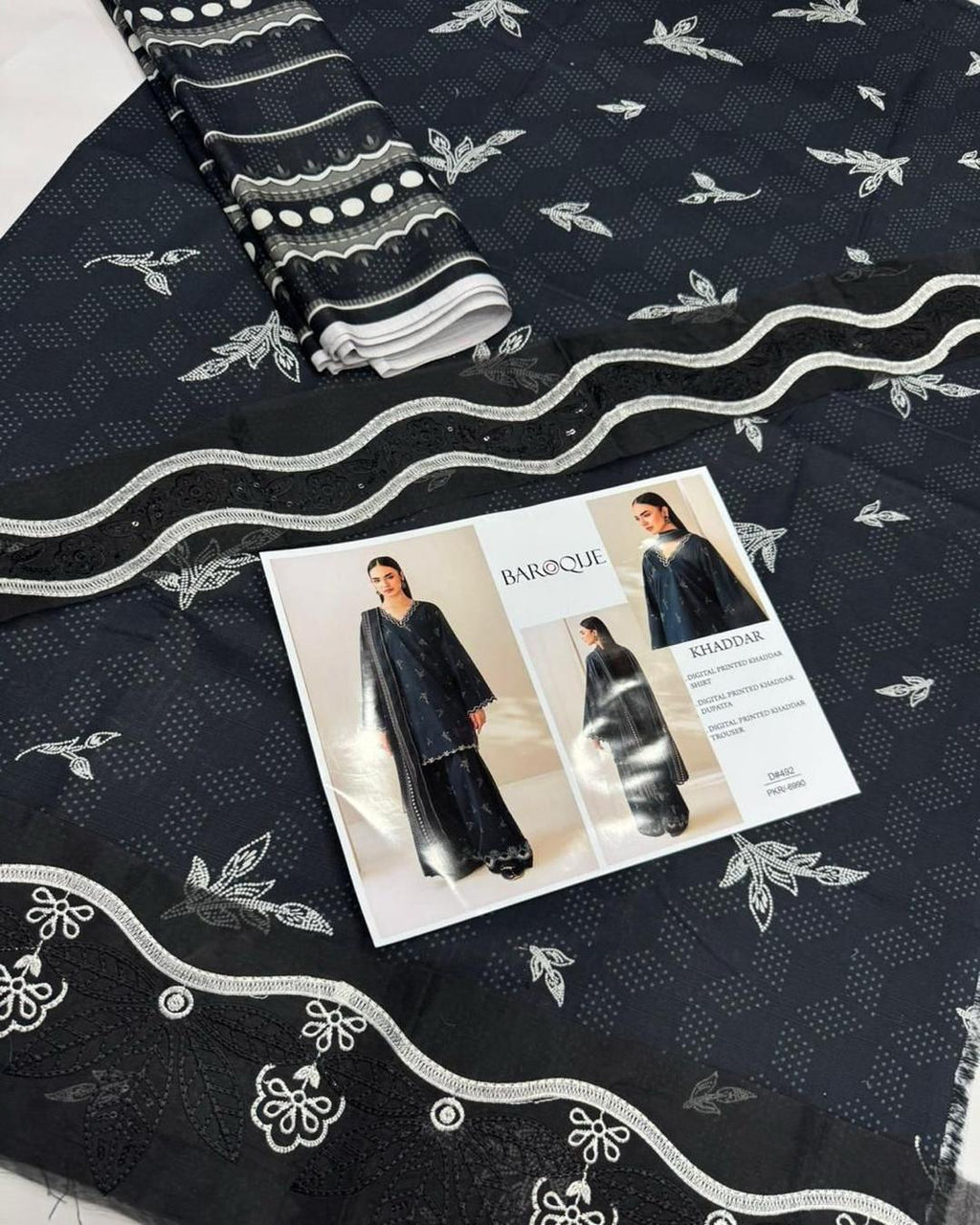 KHADDAR Digital Print 3pc With Patches Design D27