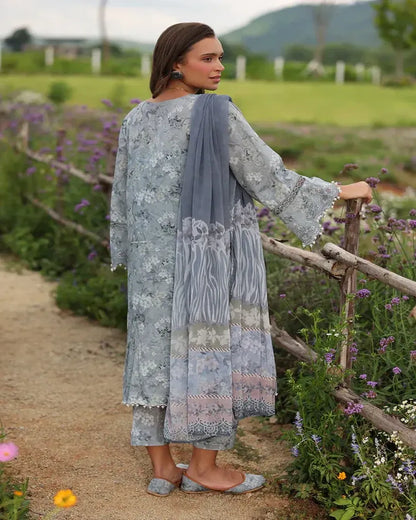 KHADDAR Digital Print 3pc With Patches Design D29