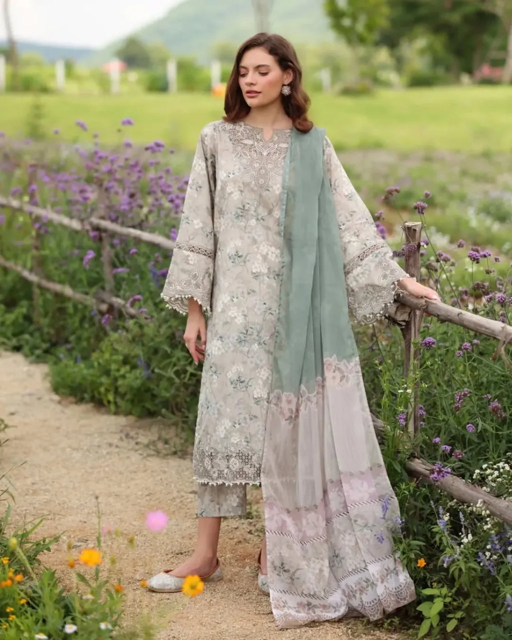 KHADDAR Digital Print 3pc With Patches Design D30