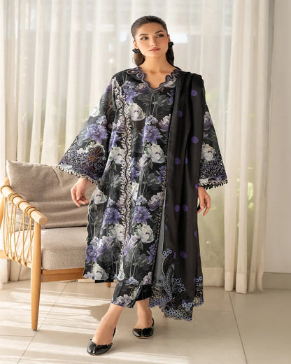 KHADDAR Digital Print 3pc With Patches Design D32