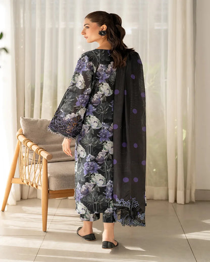 KHADDAR Digital Print 3pc With Patches Design D32